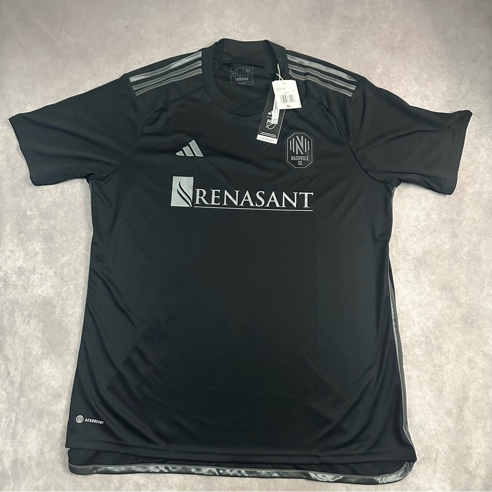 MLS Nashville SC Adidas 2023 Man In Black Kit Replica Jersey Black Size XL